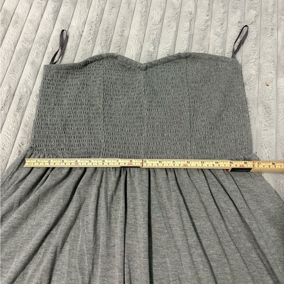 Torrid Grey Smocked Strapless Dress - Picture 3 of 6